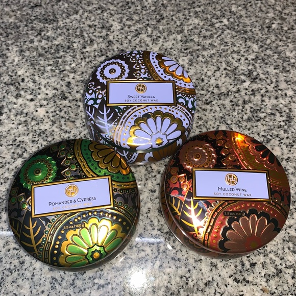 NEW Limited Edition 3 Pack Mini Candles Tins - Picture 7 of 10